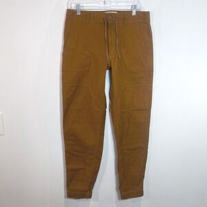REI‎ Co-op Utility Pants Joggers Hiking Travel Drawstring Waist Brown 32x32